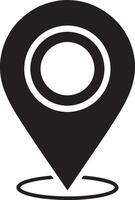 Elegant Location Pin Icon Silhouette Resources vector