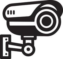 Clean and Modern Security Camera Silhouette Graphic vector