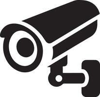 Unique Security Camera Silhouette Illustration for Branding vector