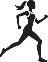 Modern Runner Icon Silhouette Art for Your Portfolio vector