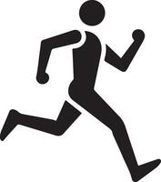 Dynamic Runner Icon Silhouette Design Ideas vector