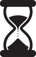 Capture Time with Sand Hourglass Silhouette Image vector