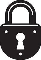 Creative Padlock Icon Silhouette Image vector