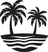 Versatile Palm Tree Silhouette Image for Use vector