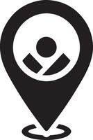 Versatile Location Pin Icon Silhouette Artwork Collection vector