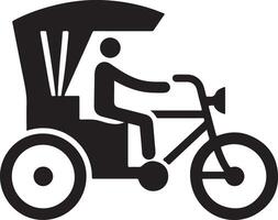 Creative Rickshaw Silhouette Graphic Resources vector