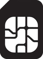 SIM Card Silhouette Image for Digital Use vector
