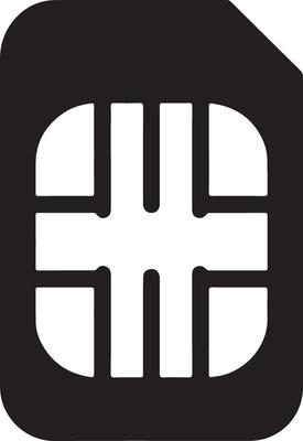 High Quality SIM Card Silhouette Art