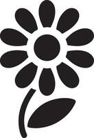 Versatile Simple Flower Silhouette Graphics for Use vector