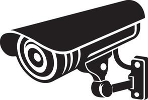 Professional Security Camera Silhouette Design Resource vector