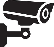 Versatile Security Camera Silhouette for Creative Use vector