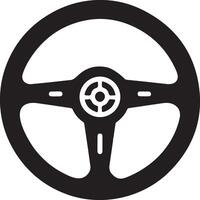 Professional Steering Wheel Silhouette Image for Projects vector