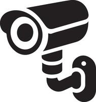Customizable Silhouette of Security Camera Design vector