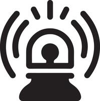 Stunning Siren Flat Icon Silhouette Perfect for Branding vector