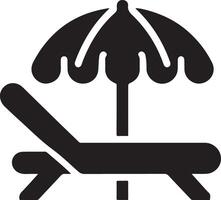 High Quality Sunbed Silhouette Image vector