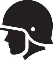 Eye-Catching Helmet Silhouette Graphic Design Resources vector