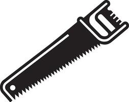 Hand Saw Icon Silhouette for Creative Projects vector