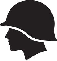 Helmet Silhouette Illustration for Graphics vector