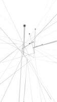 Minimalist white abstract background with connecting sleek black lines. Modern clean angular design. Tech inspired connectivity concept. Full HD and looping vertical animation. video