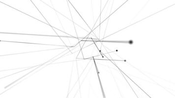 Minimalist white abstract background with connecting sleek black line particles. Modern clean angular design. Tech inspired connectivity concept. Full HD and looping white minimalism animation. video