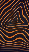 Swirls of shiny orange wavy lines on black gradient background. Fluid morphing motion. Full HD looping vertical animation. video