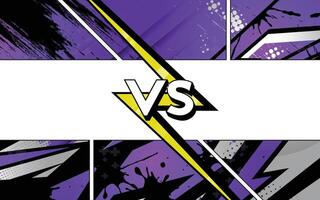 two different types of posters with the word versus vector