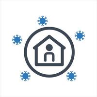 Stay at home icon. Quarantine icon vector