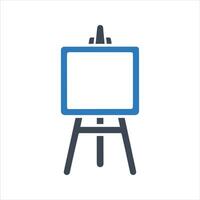 Easel icon. Art. Canvas icon vector