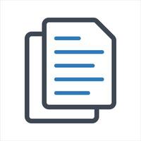 Document icon. Paperwork. Page icon vector