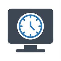 Screen time icon. Addiction to internet and social networks icon vector