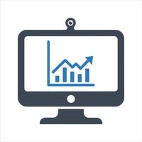 Data analysis icon vector