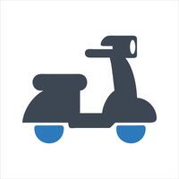 Scooter icon. and glyph vector