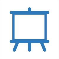 Easel with canvas icon. vector