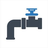 Gas pipeline icon. Pipeline valve icon vector