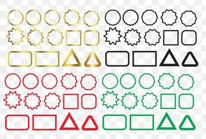 set Brutalism shapes, minimalist simple elements multicolored, abstract bauhaus forms. Simple star and flower shape, basic form, trendy vector