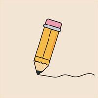Pencil icon. for mobile concept and web design. illustration flat vector