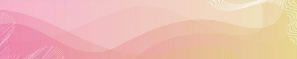 Abstract background with wavy lines in pink and yellow vector
