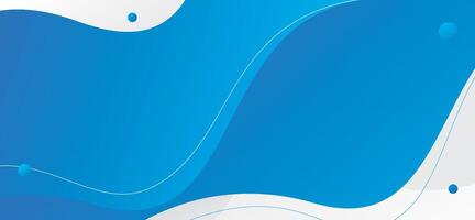 Elegant blue background with wave combination vector