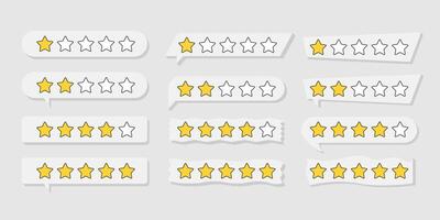 Five star rating, positive feedback modern style. Customer review with five metallic golden stars in speech bubble. Service satisfaction, quality, good rate vector