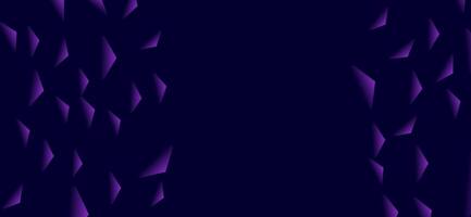 Abstract dark background with purple geometric shapes on the sides. vector
