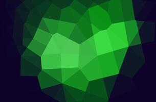 Abstract polygonal background with shades of green and dark blue. vector