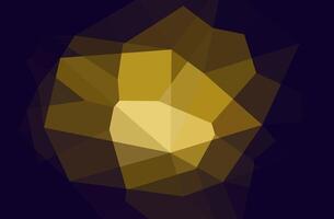 Abstract geometric background with gold and blue polygon shapes. vector