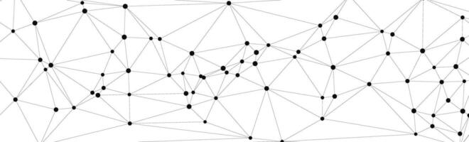 Abstract geometric pattern with black dots and lines. vector