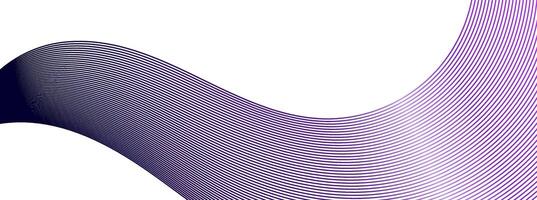 Abstract purple lines curve in a wave-like shape on a white background. vector