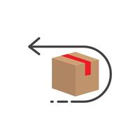 A box with a red arrow pointing to it vector