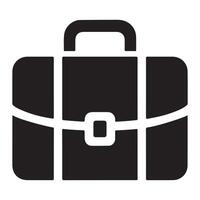 Modern Briefcase Icon in Format, White Background vector