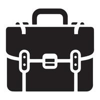 A Briefcase icon on a white background vector