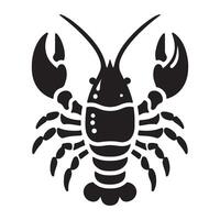 Lobster silhouette on a white background vector