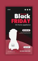 Social Media Story Banner Design Template for Black Friday Super Sale vector