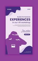 VR Playground Schedule Social Media Story Template vector